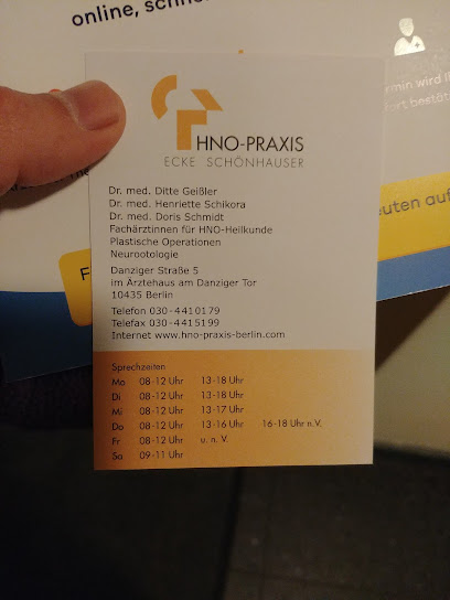 HNO-Praxis Dr. Henriette Schikora und Aileen Jahnkow - Berlin 1 AF1QipMi8QDy95bNB8jsT2sRWObC8F9YRjZs5AXISWMLw408 h544 k no