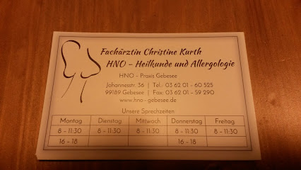 Frau Christine Kurth Fachärztin für HNO-Heilkunde und Allergologie - Gebesee 1 AF1QipP1hhaawvc2YpC3Tn7IB2HoSx ARKxfWA1oCdUiw426 h240 k no